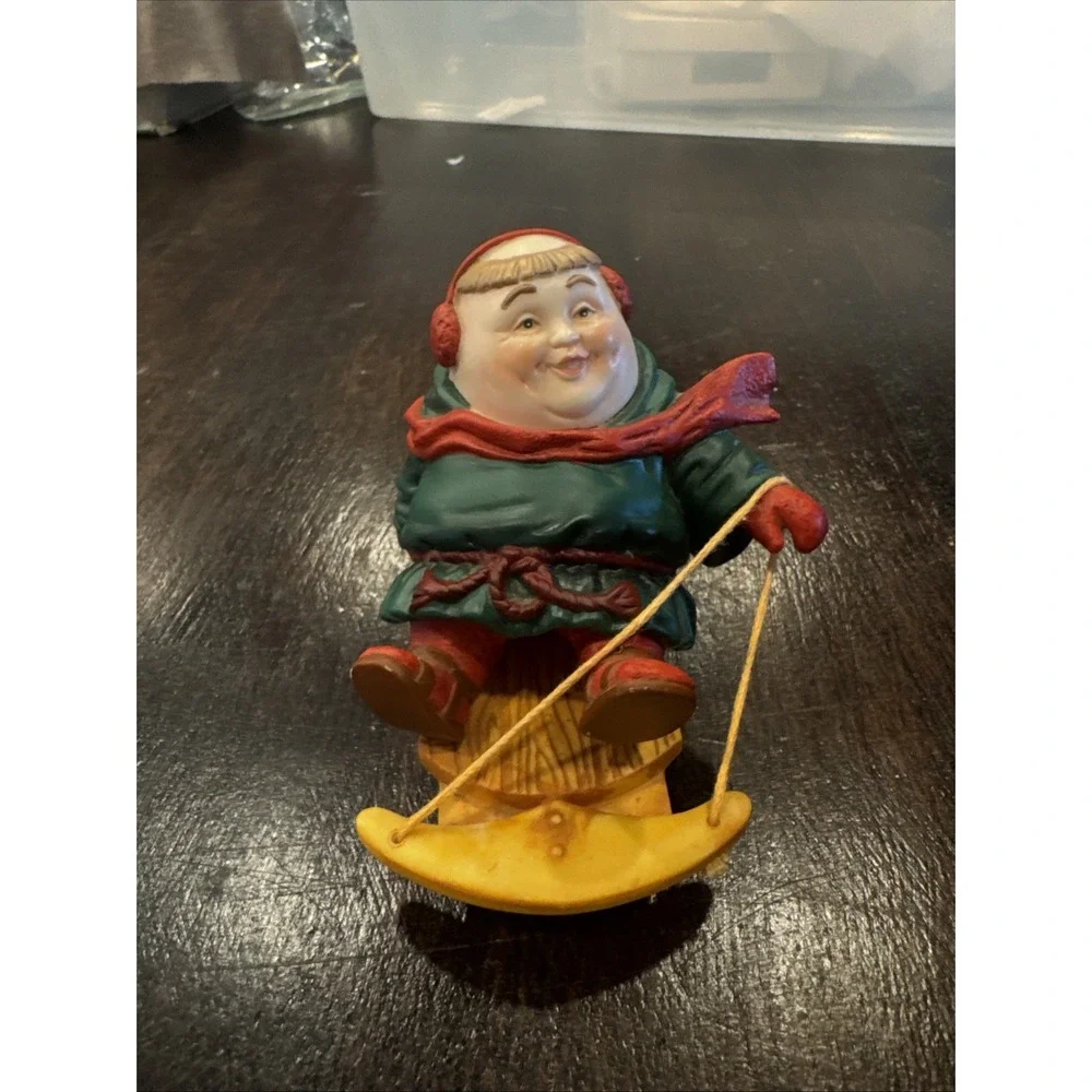Dept 56  Merry Makers Christmas Solomon the Sledder‎ without box